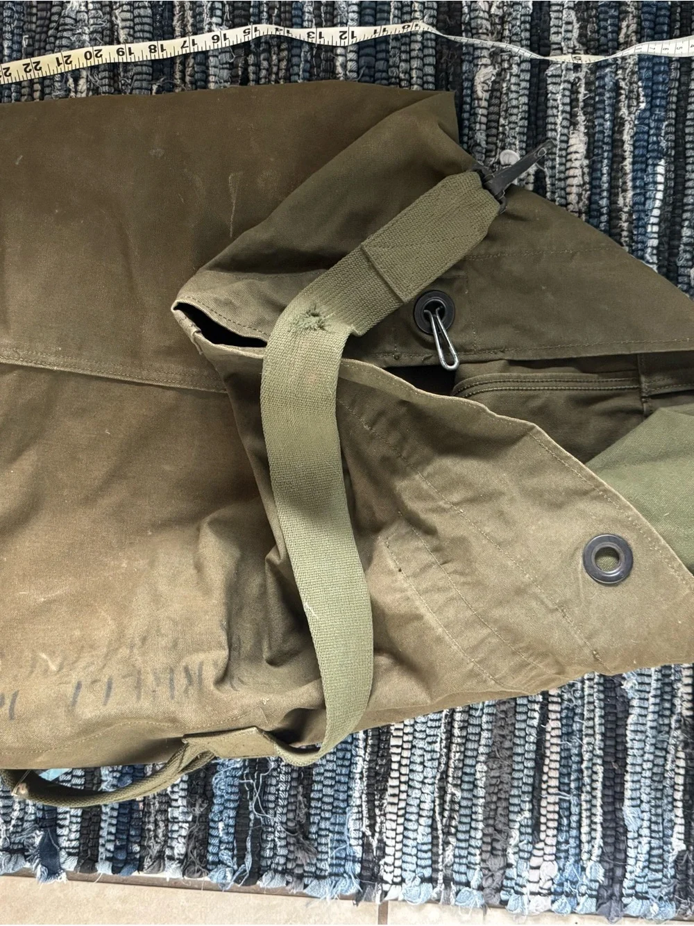 Authentic WW2 Era US Army EUC Issued GIANT Duffle Field Bag EUC